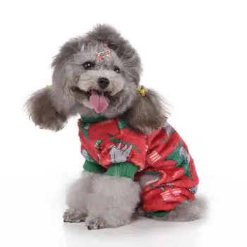 

Christmas Pet Four-legged Fleece Autumn and Winter Thickened Warm Soft Comfortable Cute Fashion Pet Christmas Clothes