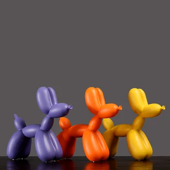 

Balloon Dog Figurines Statue Resin Animal Ornaments Table Living Room Accessories Vanity Decor Birthday Gift Ideas Xmas Gift