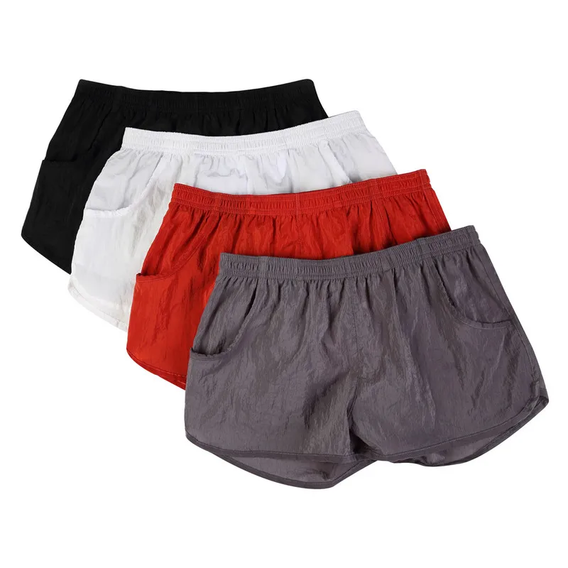 4 шт./лот, мужские повседневные шорты, тканые шорты для фитнеса, мужские плавки, быстросохнущие шорты бикини, мужские спортивные шорты-боксеры