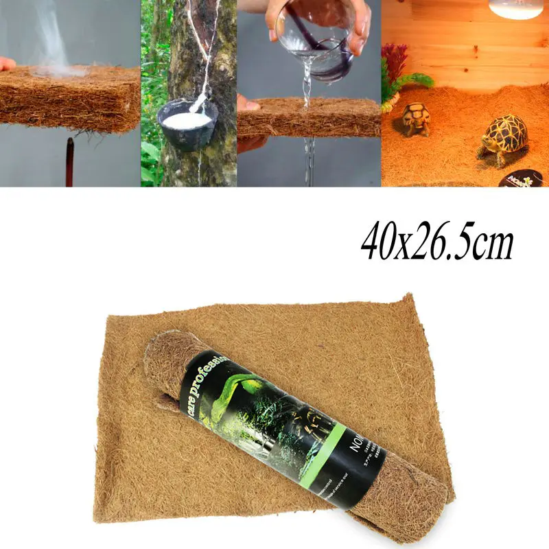 Reptile Coconut Pad Reptile Cushion Breathable Soft Natural Mat Habitat For Spider Lizard Snake Turtle Pet Supplies