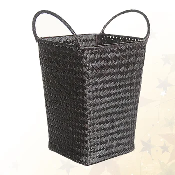 

Wicker Rattan Basket Straw Storage Box Weaving Organizer Rattan Plant Box Delicate Braided Basket for Kindergarten Hotel Bar Hom