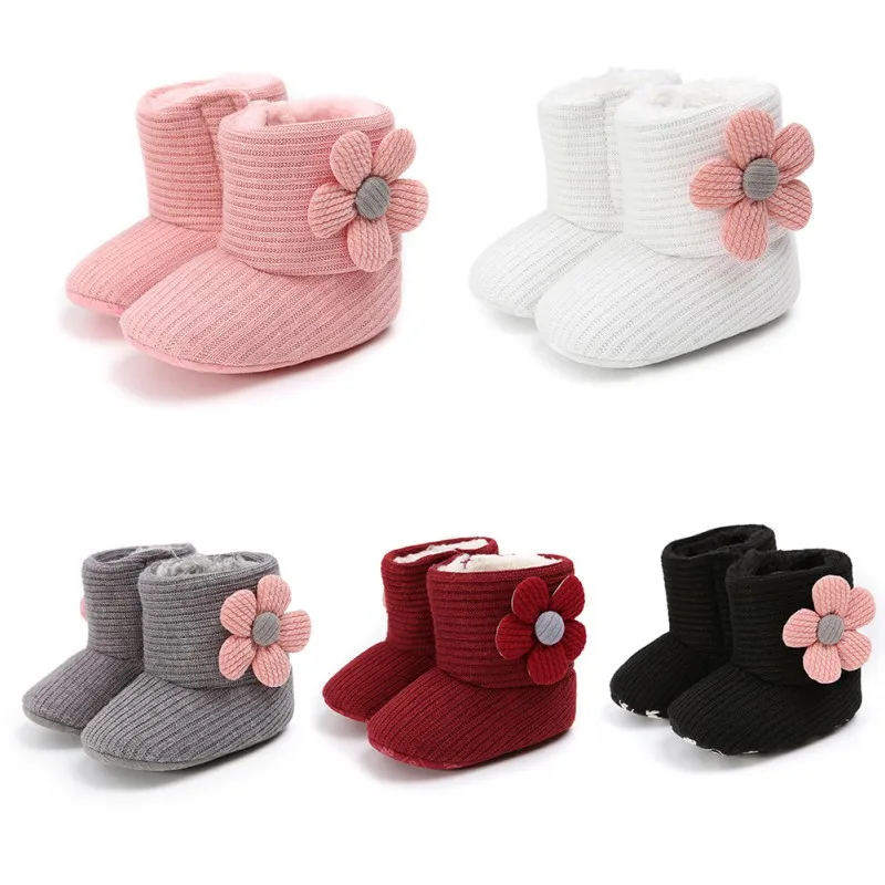 Newborn Baby Infant Toddler Boy Girl Unisex Casual Snow Boots Crib Shoes Prewalker Booties 0-18M