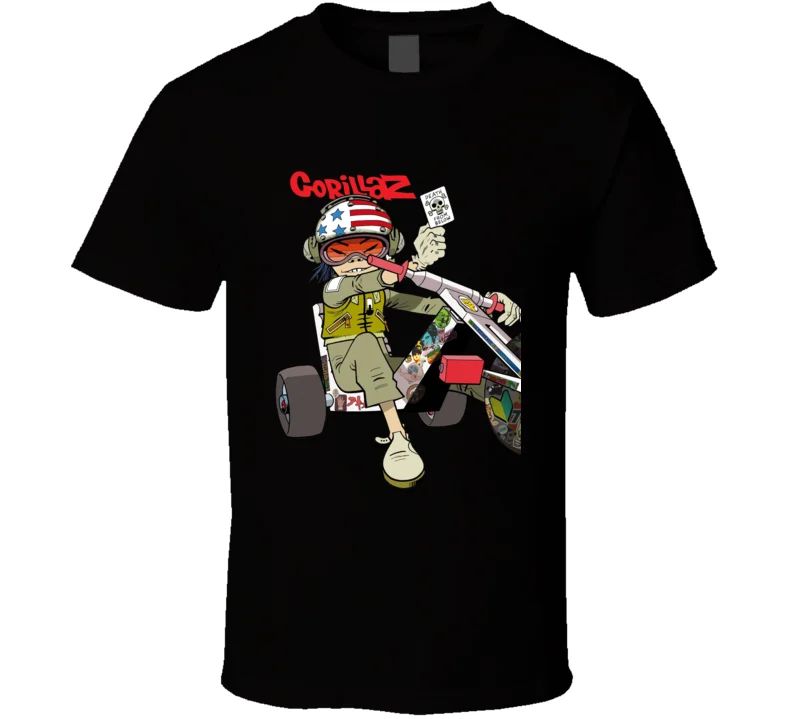 Hot! New Gorillaz Death From Below Men's Black T Shirt | Мужская одежда