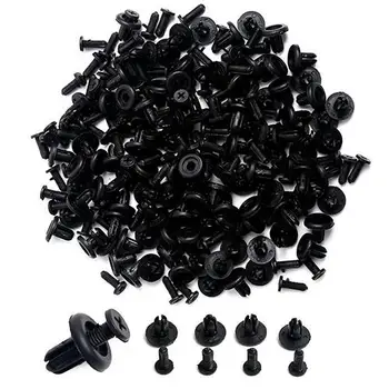 

100Pcs Car Auto Plastic Hollow Rivets Hole Fastener Fender Bumper Push Pin Clip Universal Clamp Screw Rivet Snap Fastener