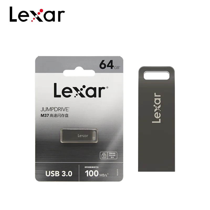Lexar JUMPDRIVE M37 USB Flash Drive USB 3,0 Pen Drive 32GB 64GB Pendrive de alta velocidad 100 MB/s U disco Flash Drive