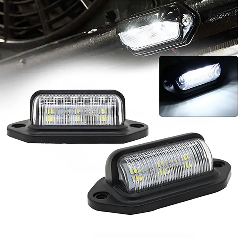 Новинка подсветка для номерного знака с 6 светодиодами черная лодки прицепа