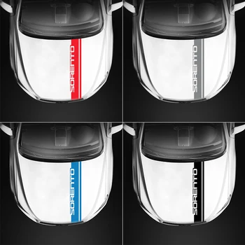 

Car-Styling Decal Sticker Auto SUV Hood Engine Cover Vinyl DIY Decor Stripe Emblem Bandage for KIA SORENTO Auto Accessories