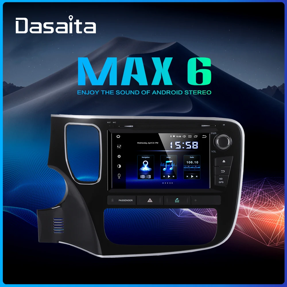 Dasaita Авто Радио " дисплей Android 9,0 для Mitsubishi Outlander gps 1024*600 Bluetooth MP3