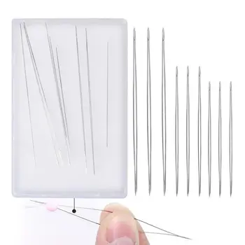 

Pearl needles with bottle for seed beads, handicrafts and jewelry making, 9 pieces