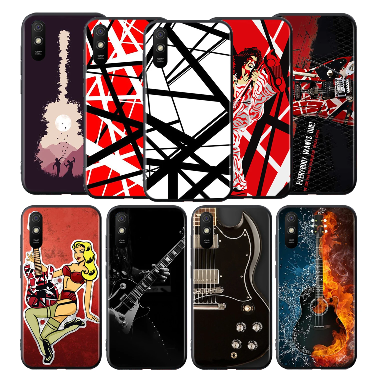 Графическая гитара ван Халена для Xiaomi Redmi 9T K30T K30S K30 Ultra 10X GO K20 S2 8A 7A 6A 5A 8 7 6 5 4X Pro Plus