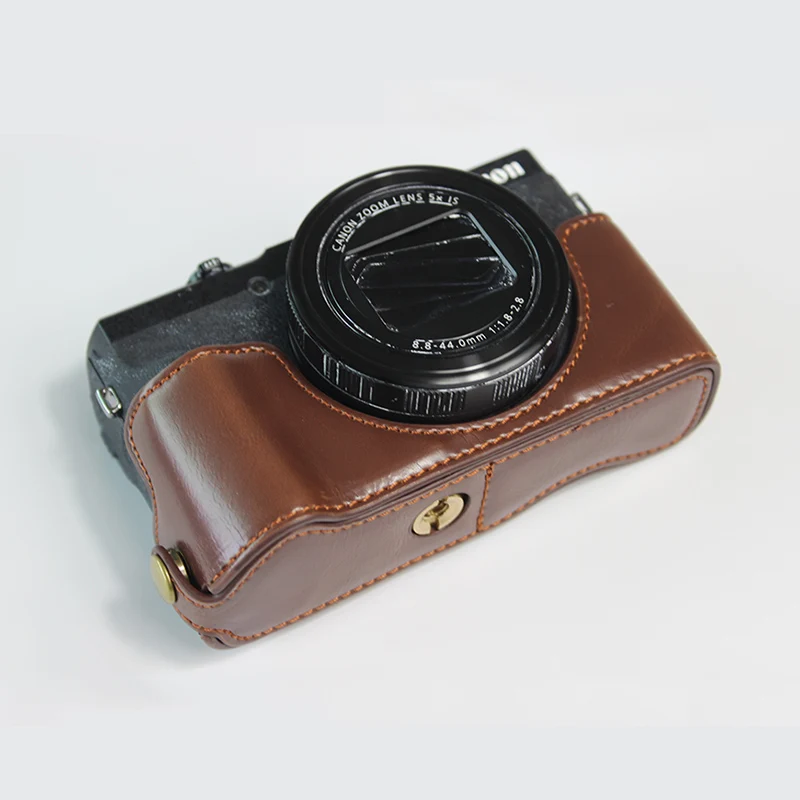 Portable Pu Leather Case Cover For Canon G5x Markii G5xm2 G5xii G5 X Ii