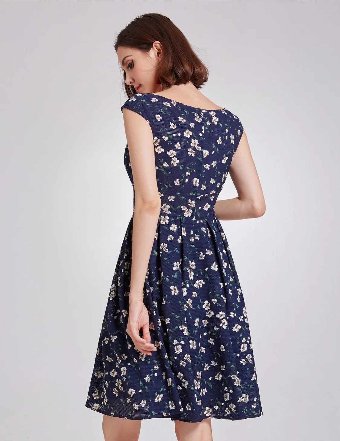 

2019 European And American-Style Spring-Summer New Style Floral Print off-Shoulder Gown Dress