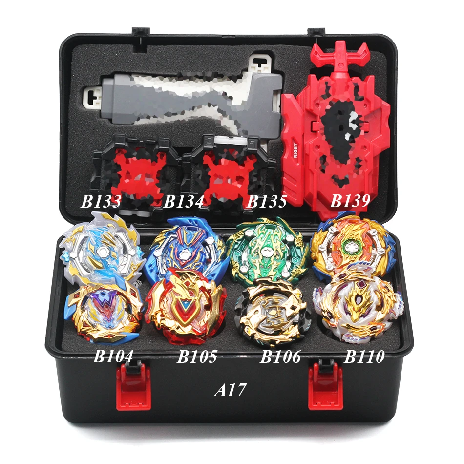 Топ Bayblade набор коробка для хранения Beyblade Burst Bey Blade игрушка Металл Fusion Spinner Ручка пусковая пластиковая коробка игрушки для детей - Цвет: A17