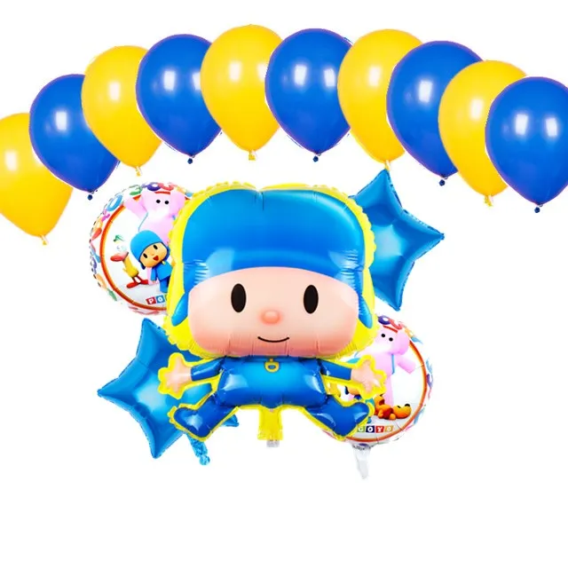 15 шт./компл. мультфильм воздушные шары покойо Happy День рождения со звездами шарами», узор в горошек, модель латекс комплект Inflables Игрушки для мальчиков Festa следа - Цвет: 15pcs as picture