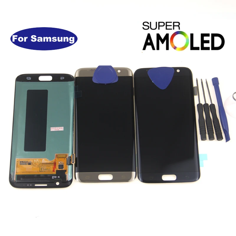 Супер AMOLED экран для SAMSUNG s7 edge G935F G935FD G935W8 G9350 G935K G935V LCD сенсорный | Мобильные