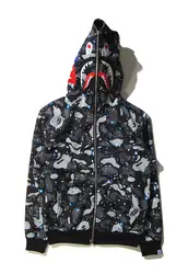 2018 осенняя и зимняя куртка для отдыха мужская звезда акула шляпа тонкая верхняя одежда Kanye West Harajuku хип хоп мужские толстовки