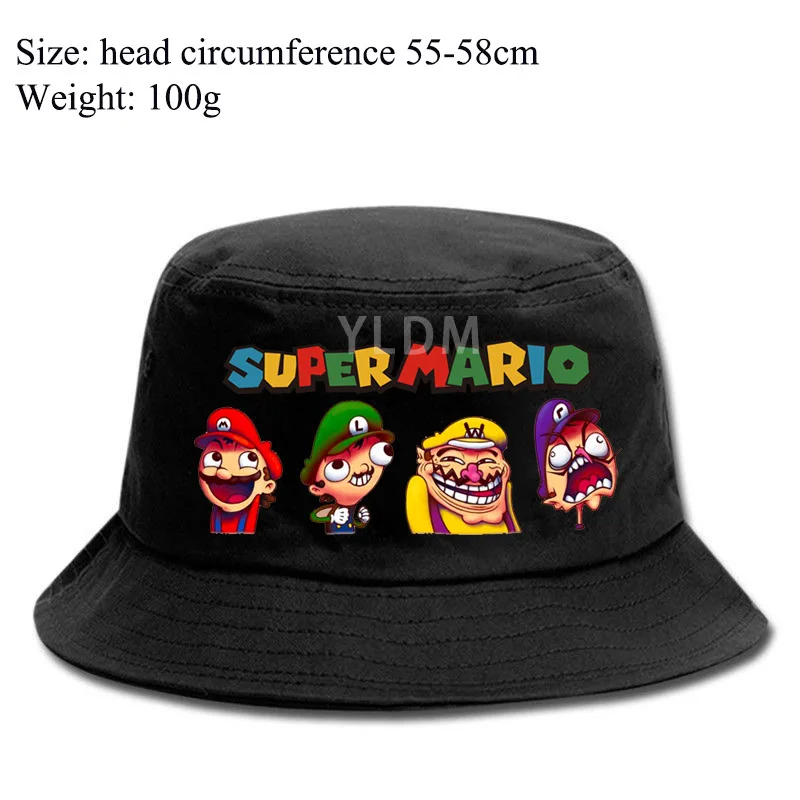 Hot Super Mario Bucket Caps Foldable 