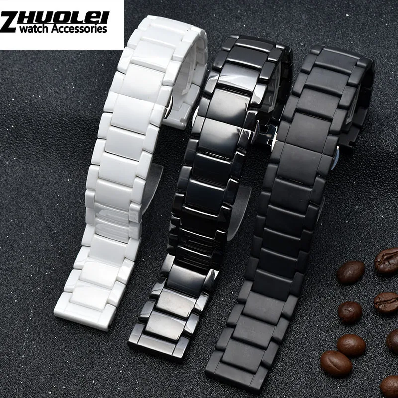 Goede Hoge kwaliteit Keramische horlogeband voor AR1507 AR1508 AR1508 Samsung Galaxy horloge S3 gear 46mm horloge armband bandjes 22mm
