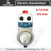 TECNR 4 6 осевой MPG Универсальный подвесной маховик ручной импульсный генератор 5 в 12 В 24 В для станка с ЧПУ
