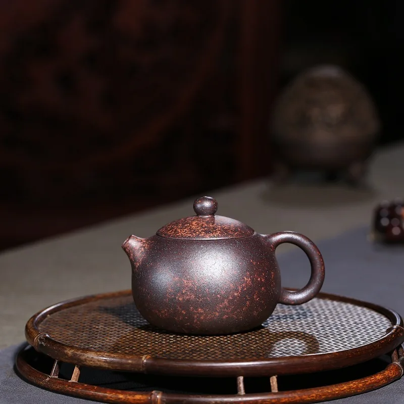 

Yixing Dark-red Enameled Pottery Teapot Yixing Tea Set Firewood Xi Shi Kettle Raw Ore Full Manual Quality Fund Dark-red Enameled