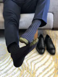 Для мужчин носки мужской торжественное платье черные носки Для Мужчин's Бизнес носки пикантные Для мужчин платье носки дышащий Костюм