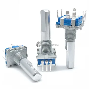 

EC11 rotary encoder with push switch 20 positioning pulse audio digital potentiometer 5 foot half shaft length 25MM