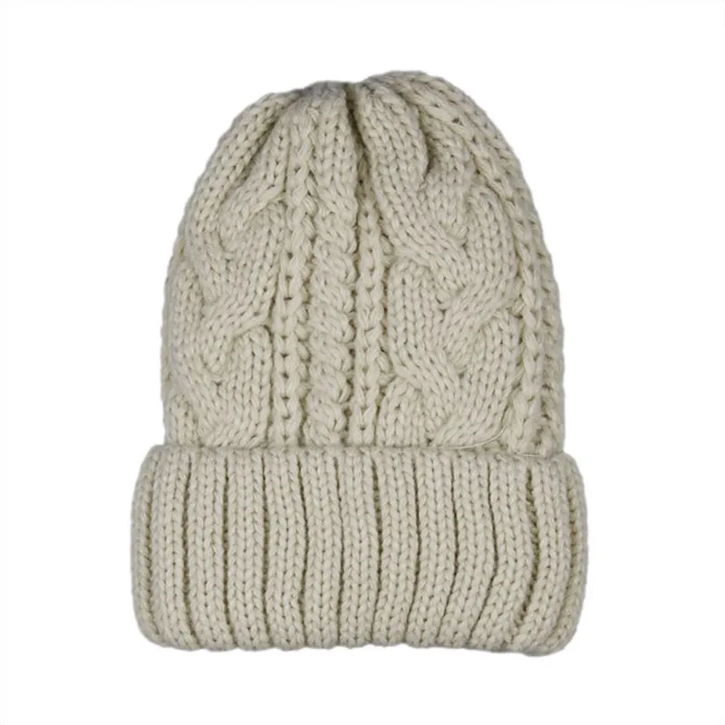 Шапка унисекс из хлопка; однотонные теплые мягкие вязаные шапки в стиле хип-хоп; мужские зимние толстые шапки; женские шапки-бини для девочек; - Color: XG1264A
