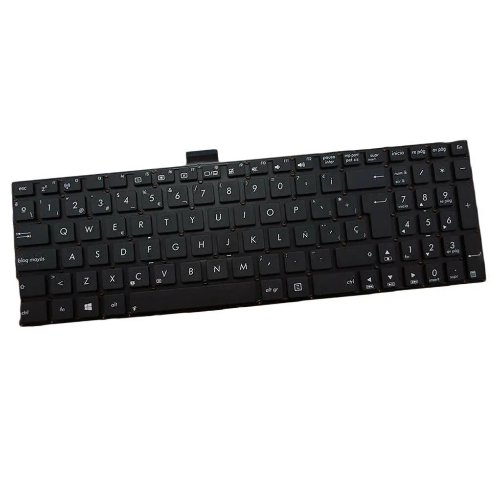 Испанская раскладка клавиатура в сборе для ASUS K555 ноутбук Teclado Черный SP