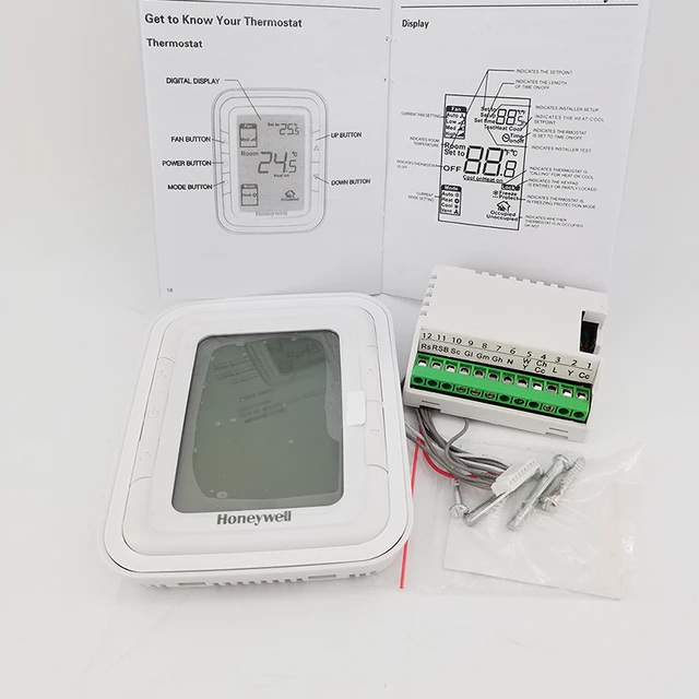 Termostato Digital Aire Acondicionado Fan Coil Habitación Termostato  Honeywell T6861