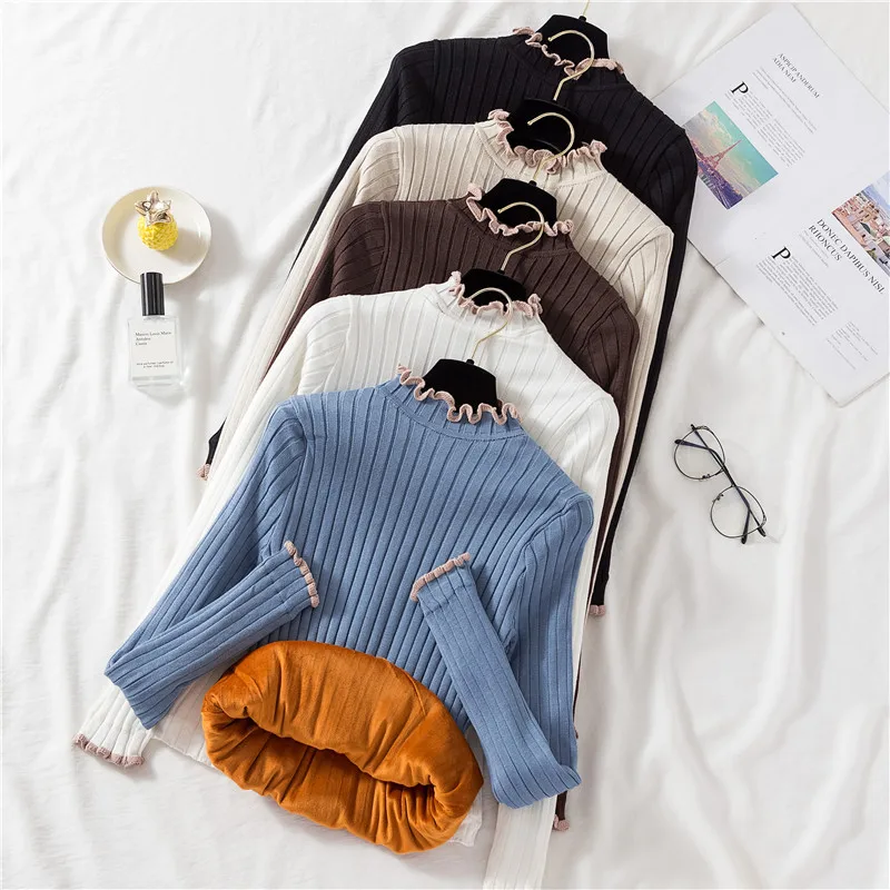Gagarich свитер, вельветовый свитер с подкладкой, новинка, Осень-зима, тонкий вязаный толстый теплый пуловер с длинным рукавом