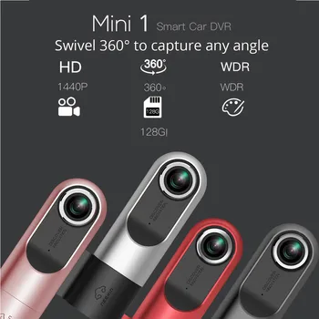 

1440P 360° Rotate Car Camera Parking Mode Support 128GB Max 160° Wide Angle Lens Wi-Fi Smart System With On iOS Android App