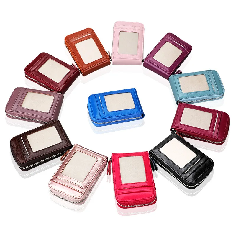 

2018 New Products RFID Anti-Theft Card Swiping Bag Korean-style Mini Multi-functional Large-Volume Card Clamp ID Card Holder