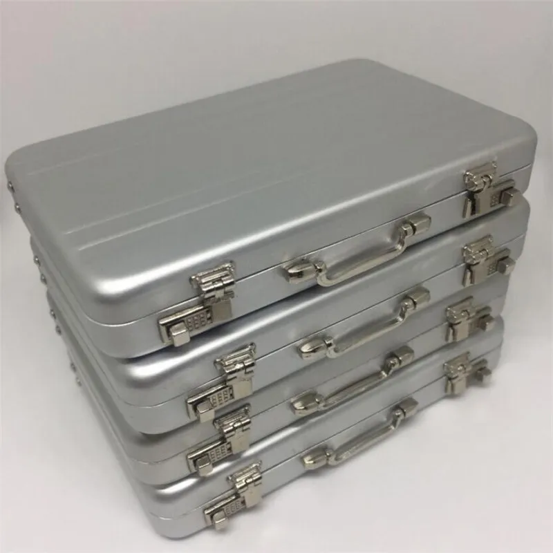 1PC New Aluminum Storage Box Business ID Credit Card Holder Mini Suitcase Bank Card Box Holder Jewelry Case Organizer Rectangle