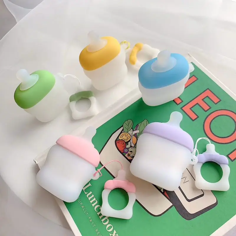 Чехол для Airpods2 силиконовый чехол ТПУ Брелок чехол для Airpod защита от пыли Чехол для iPhone airpods защита милый мультфильм Etui