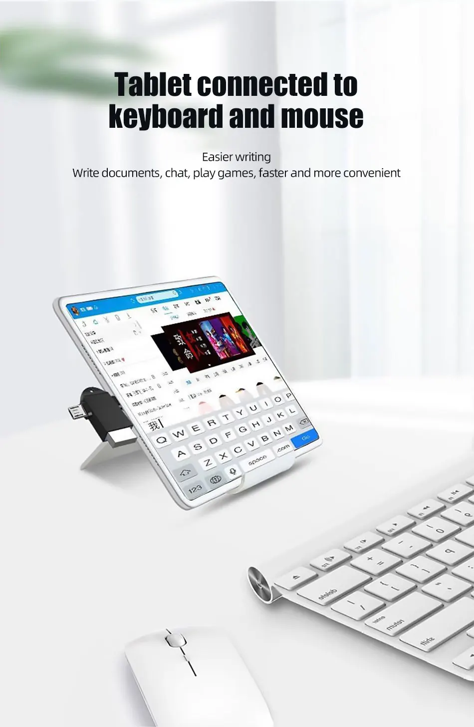 ihuigol 2in1 Type-C OTG Phone Adapter Micro USB Male To USB 3.0 Female Connector For Macbook Pro Xiaomi mi 9 Samsung S10 Adapter (5)