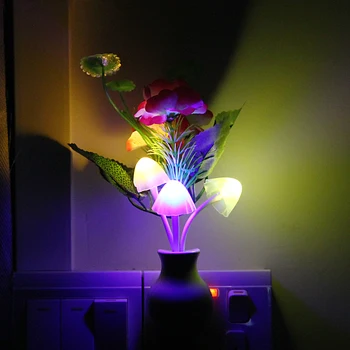 

Sensor Night Light Plum Blossom Flower LED Lamp US Plug 220V Romantic Home Decor