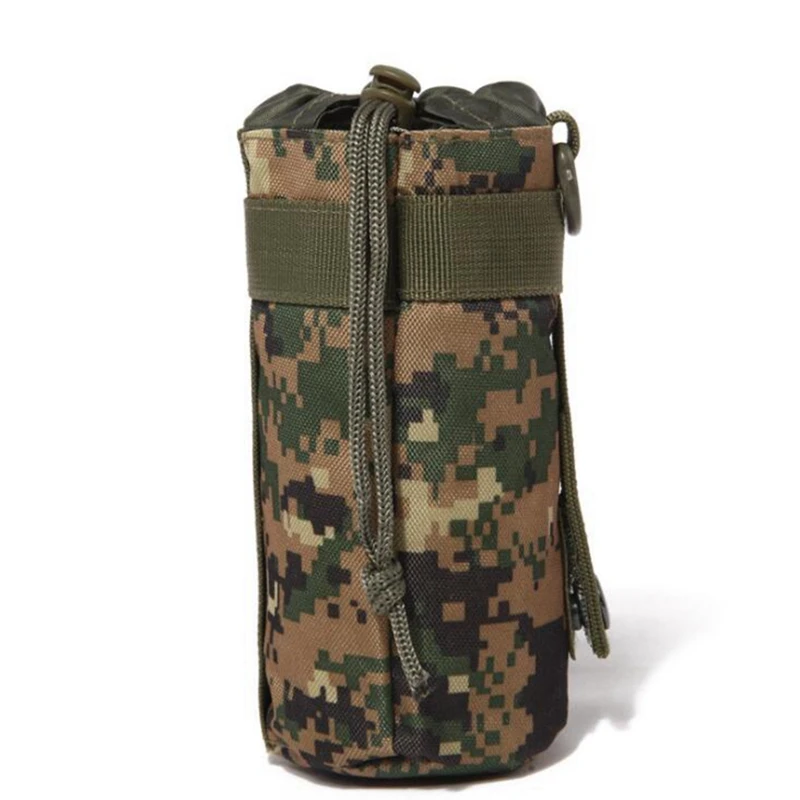 Molle Чехол для бутылки воды тактический военный сетчатый чайник Набор держатель гидратационная сумка карман для кемпинга скалолазания Велоспорт - Цвет: woodland camo