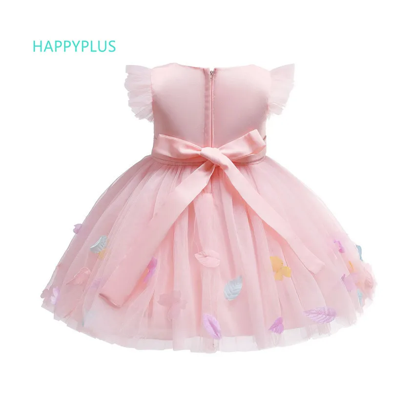 HAPPYPLUS летнее платье с бабочкой для новорожденных девочек 3 6 12 18 24 месяцев 2 года на