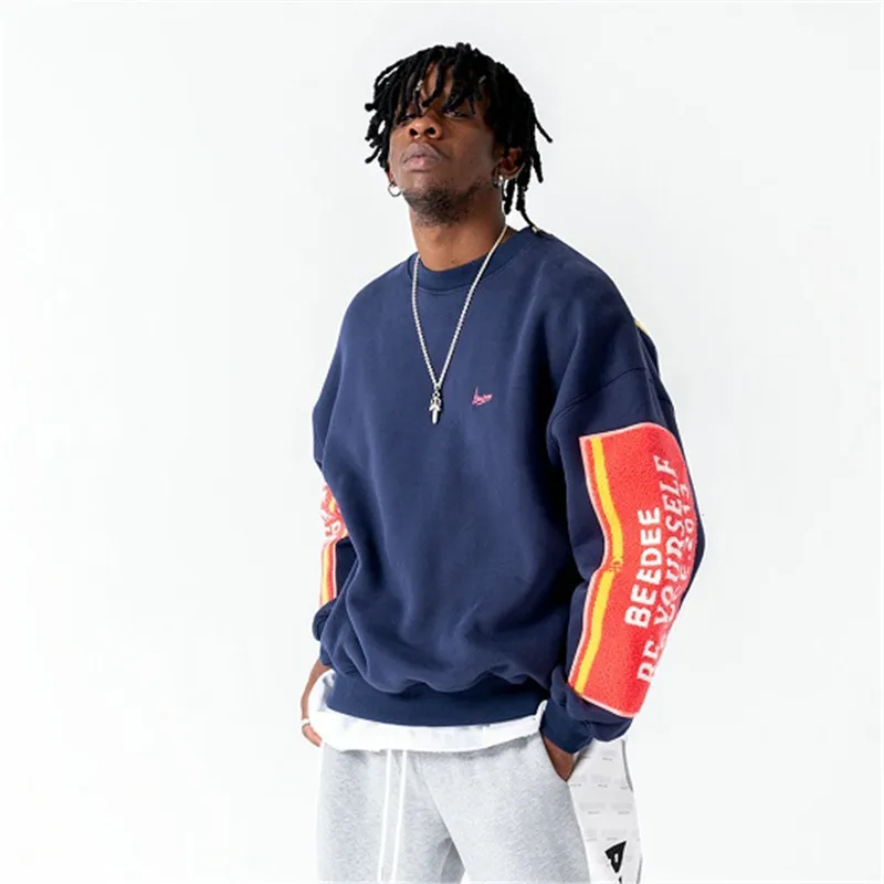 

Origional Towel Department Lettered Embroidery Loose-Fit Pullover Hoody