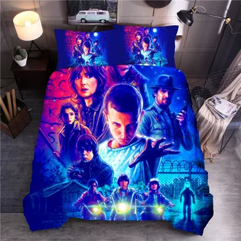 

SOFTBATFY Stranger Things Bedding Set 3D Polyester Duvet Cover Set Single Double Twin Queen King Size Dropshipping
