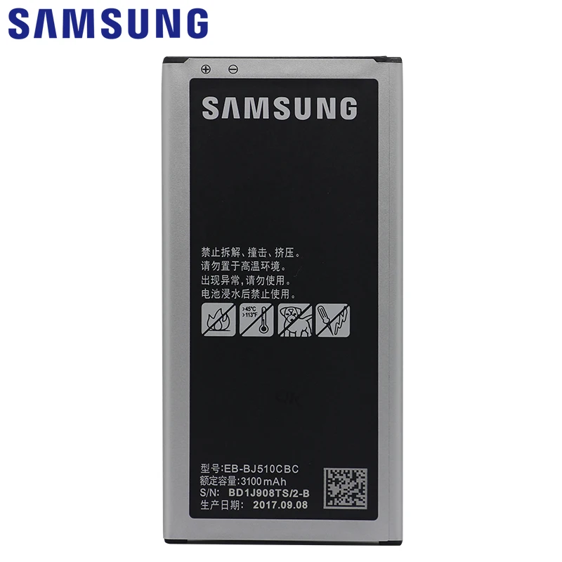 Samsung телефон Батарея EB-BJ510CBC для samsung Galaxy J5 Edition J510 J510FN J510F J510G J510Y J510M 3100 мА-ч