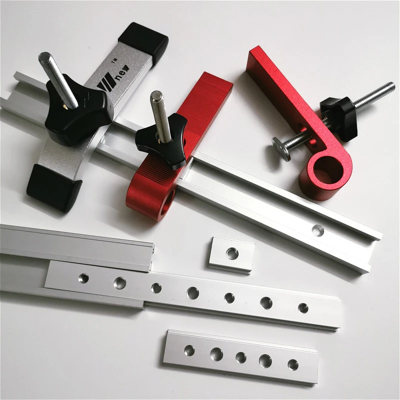 T Slot Pressboard Clamp Kit Woodworking Miter Track Slider Bar