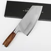 Chinese Chef Knife Stainless Steel Cleaver Kitchen Knife Razor Sharp Slicing Knife Meat Chopping Knife Wood Handle Butcher Knife ► Photo 3/6