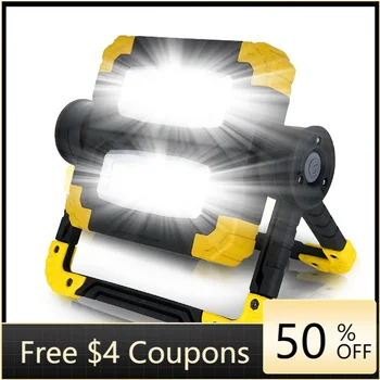 

[BEST DEAL]New7500lm Led Portable Spotlight Waterproof Searchlight Led 150W Led Work Light Use 4*AA Battery For Hunting Camping