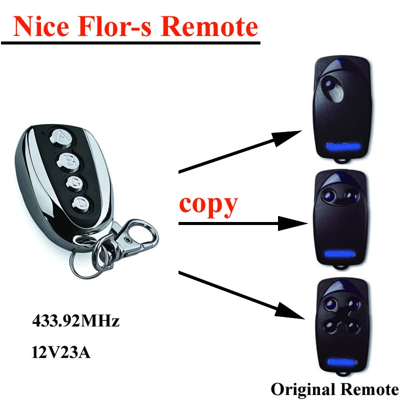 Aftermarket Nice Flor-s дистанционный ключ заменяемый NICE flors дверь гаража переключатель