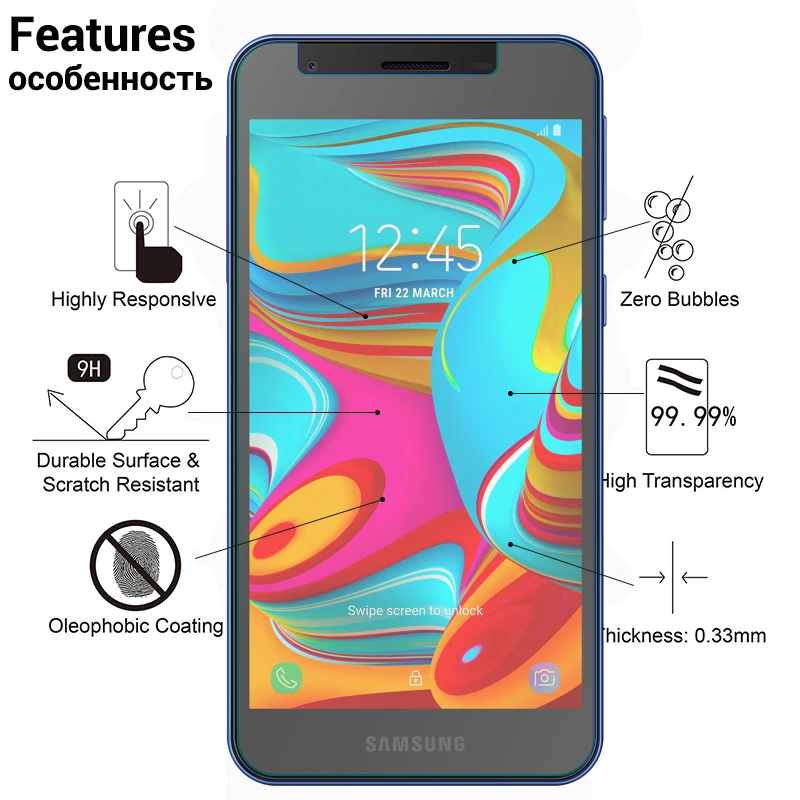 Закаленное стекло для Samsung Galaxy A2 Core A260 A260f 5 0 дюймов J2 2018 Pro Prime полное покрытие