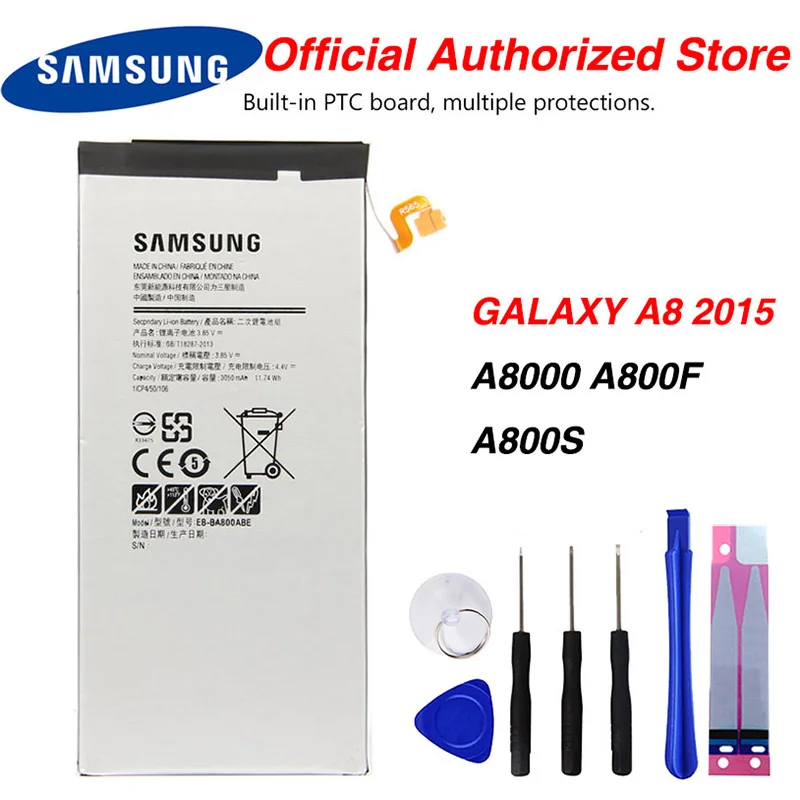 

Original Samsung EB-BA800ABE Battery For Samsung GALAXY A8 2015 A8000 A800 FA800YZ A800S 3050mAh