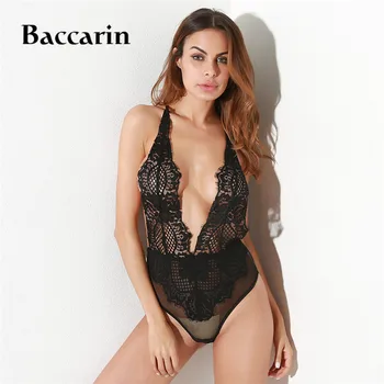 

2019 100% Polyester Backless Lace Bodysuit Women Sleeveless Summer Beach Hot Bodysuits Scoop Neck Slim Cami Bodysuit