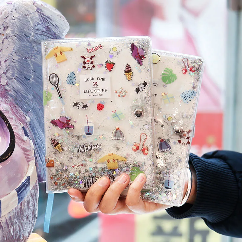 

Korean Cute A6 PVC Cover School Notebook Account Note Book Agenda Planner Lovely Sketchbook Diary Papelaria Caderno Escolar