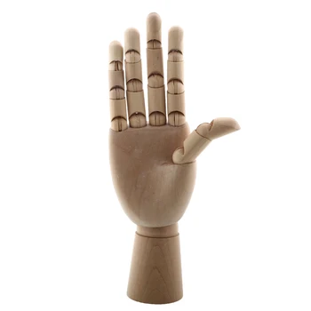 

12" Wooden Artist Articulated Right Hand Gift Art Model SKETCH Decoracao